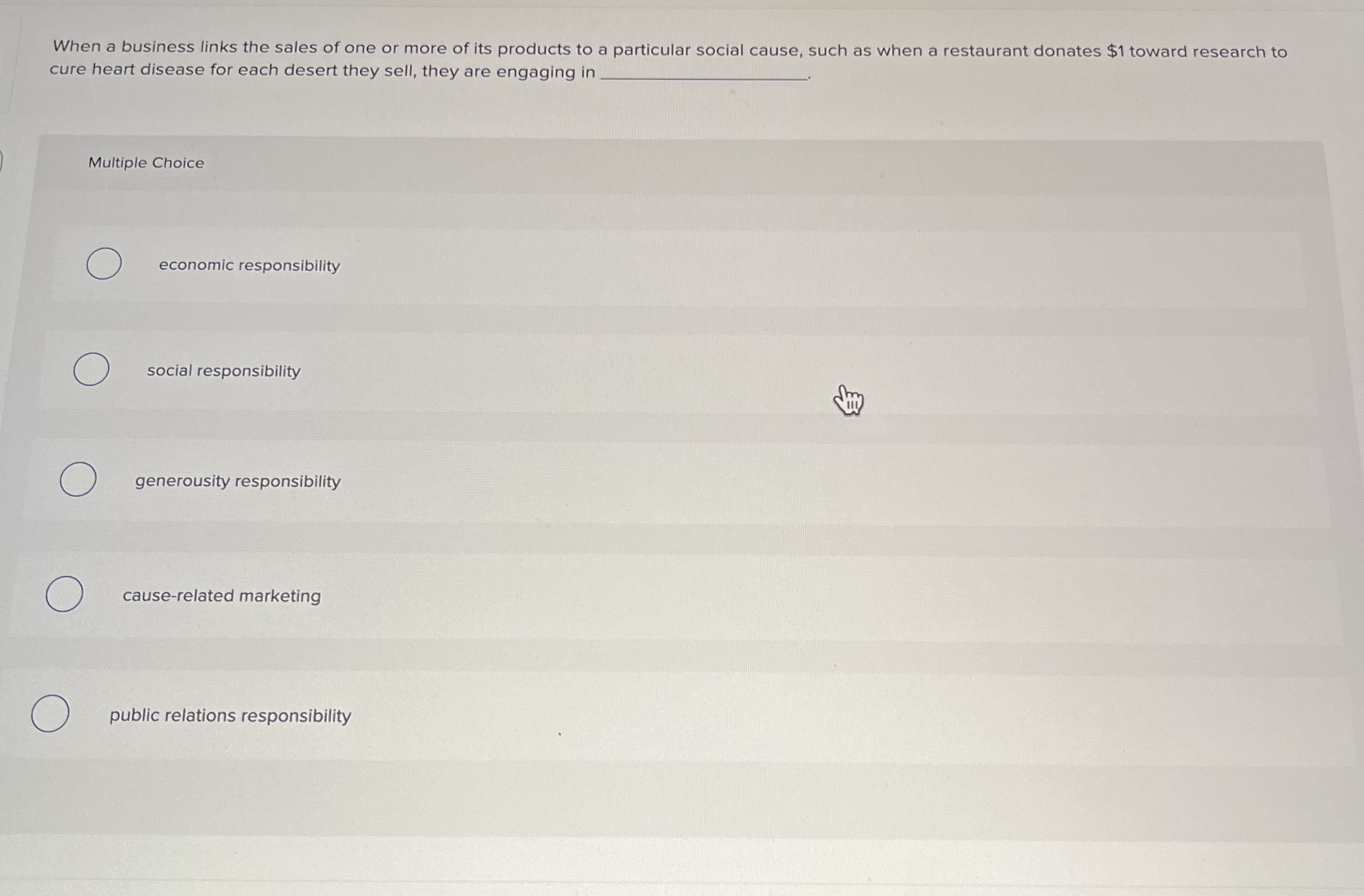 When a business links the sales of one or more of