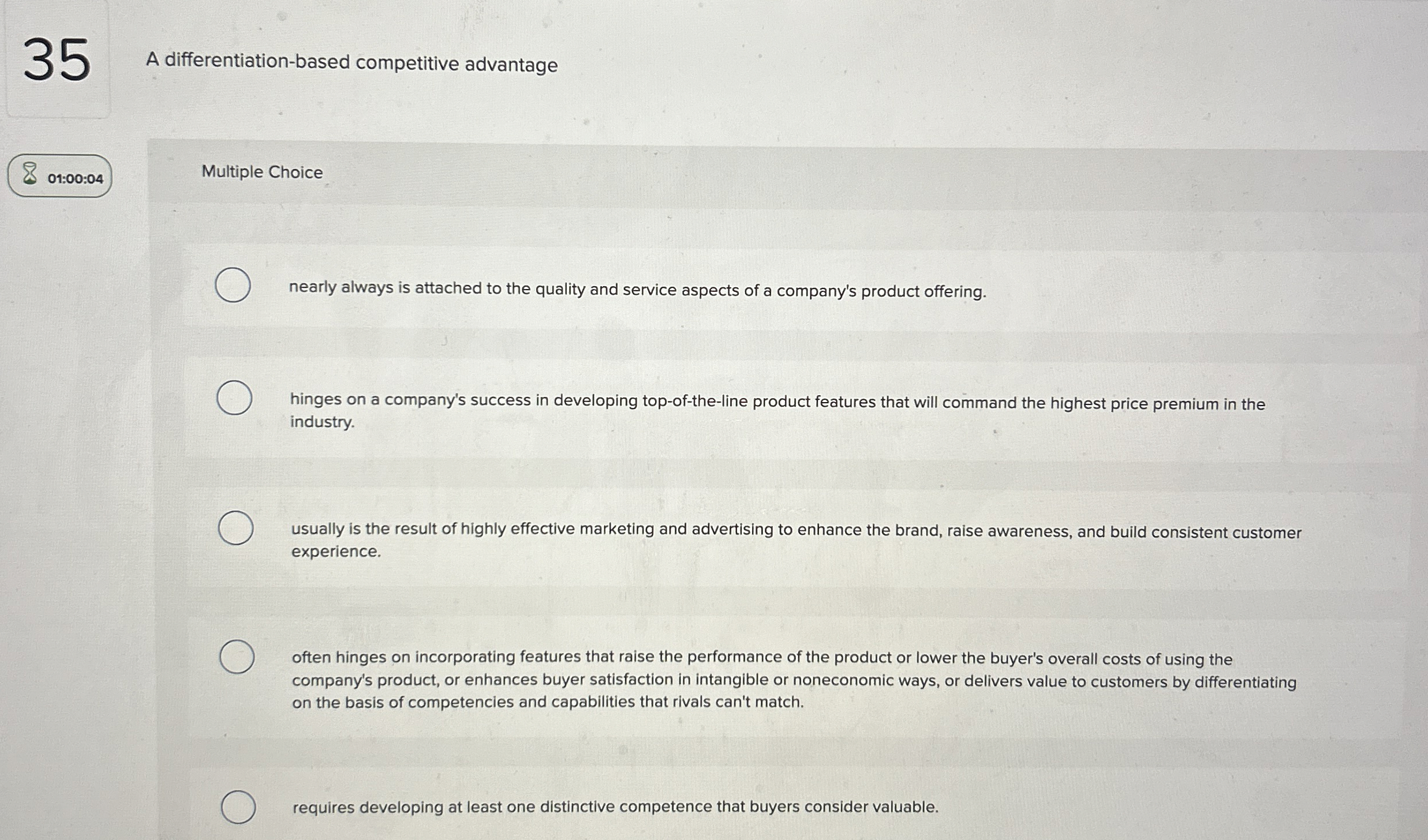 3 5 A differentiation - based competitive