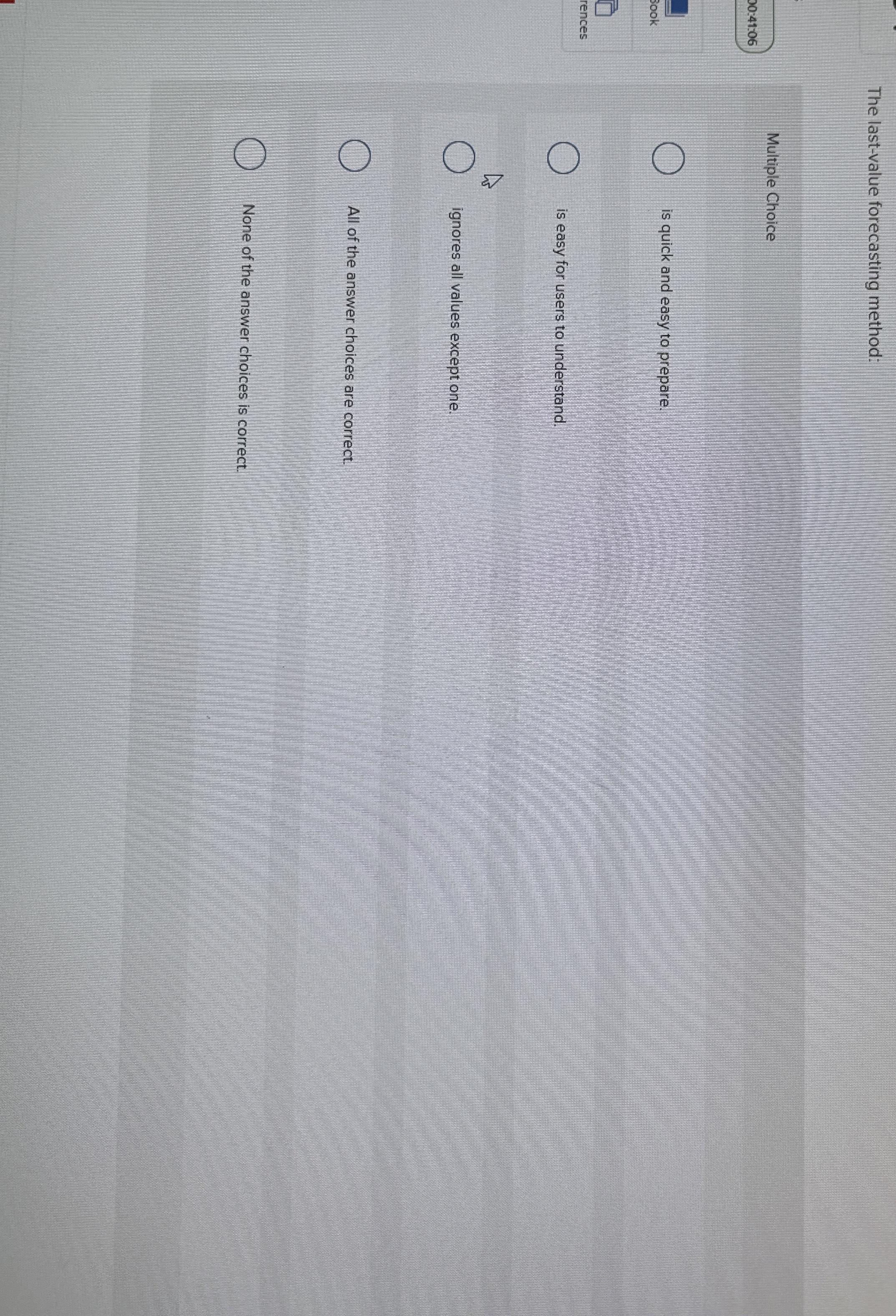 The last - value forecasting method: Multiple