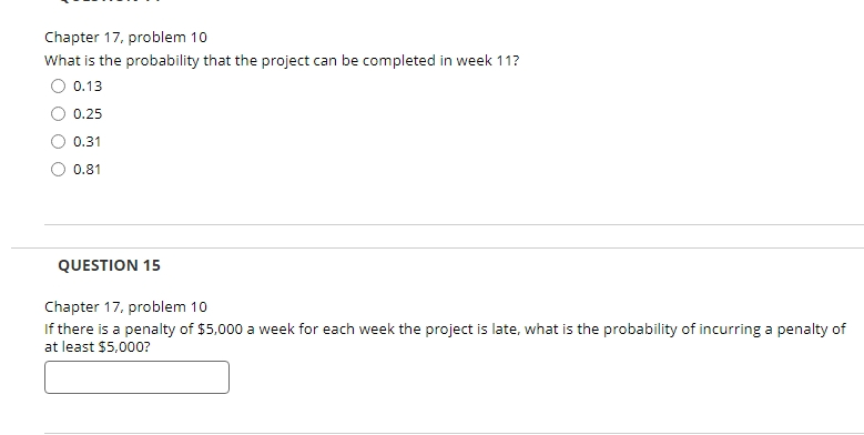 Chapter 1 7 , problem 7 . Suppose it is now the