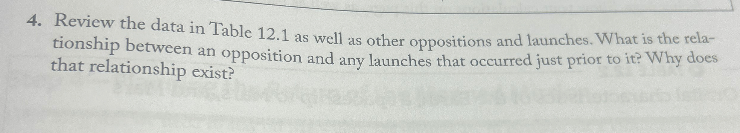 Review the data in Table 1 2 . 1 as well as other