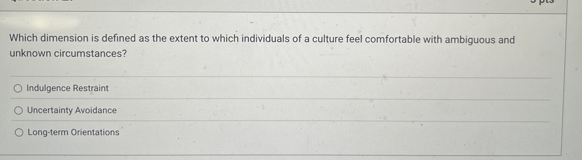 Which dimension is defined as the extent to which