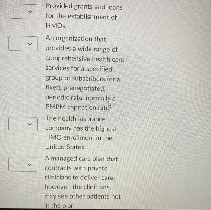 Match the term with the appropriate definition or