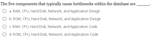 The five components that typically cause