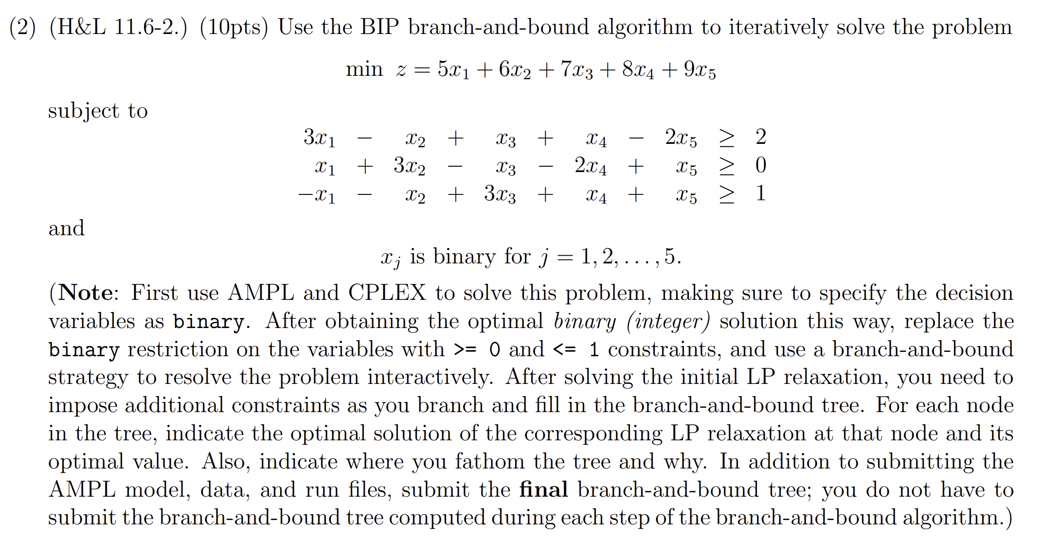 \ [ x _ { j } \ text { is binary for } j = 1 , 2