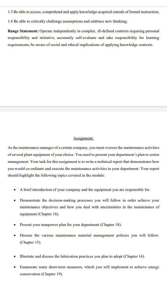 1.3 Be able to access, comprehend and apply