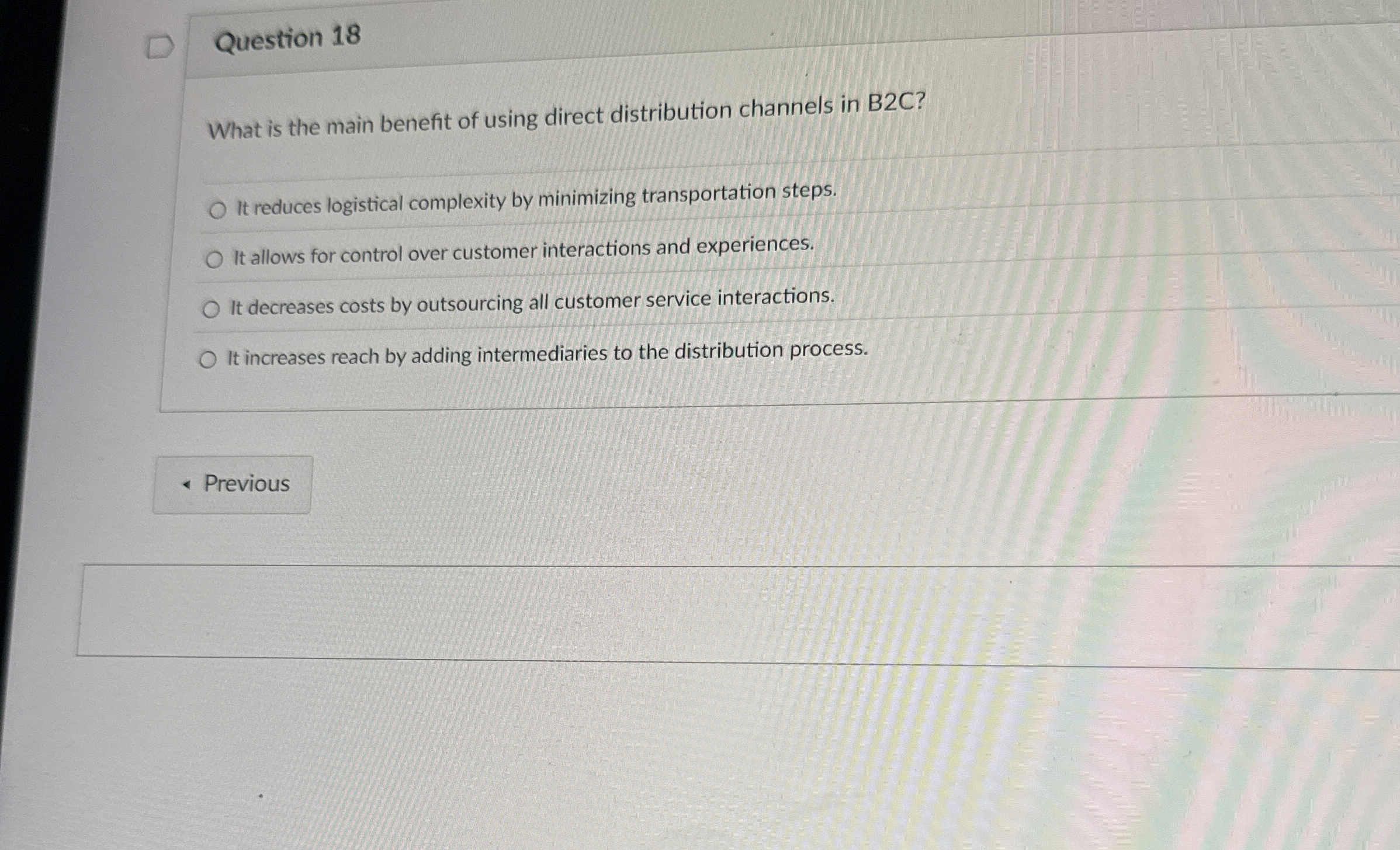 Question 1 8 What is the main benefit of using