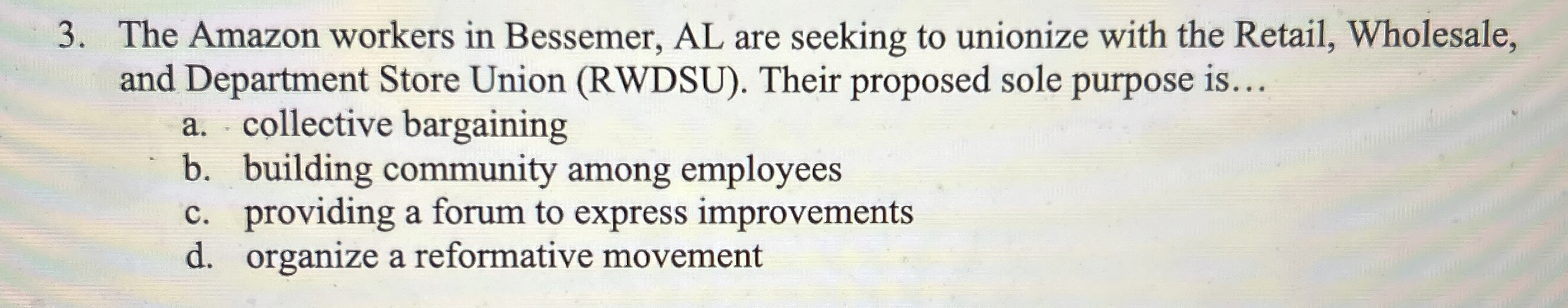The Amazon workers in Bessemer, AL are seeking to