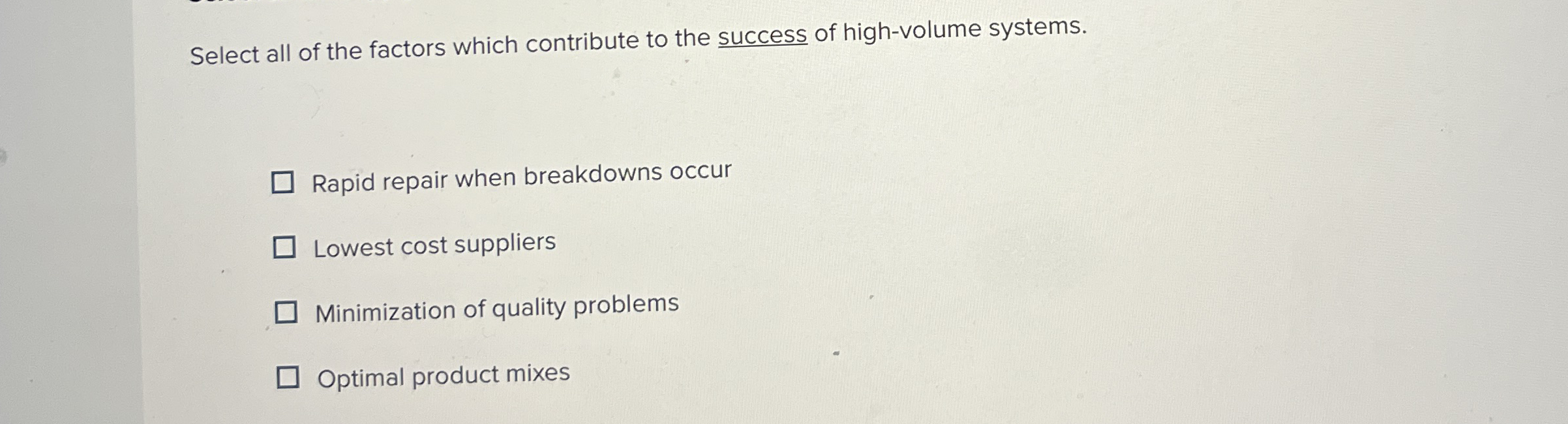 Scheduling in low - volume systems is known by