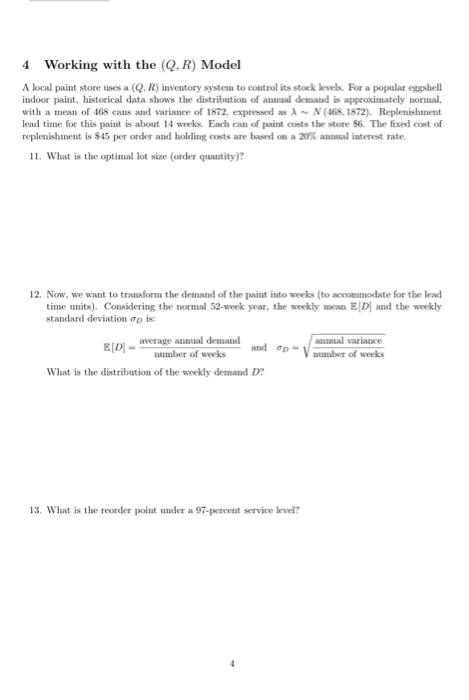 4 Working with the (Q, R) Model A local paint