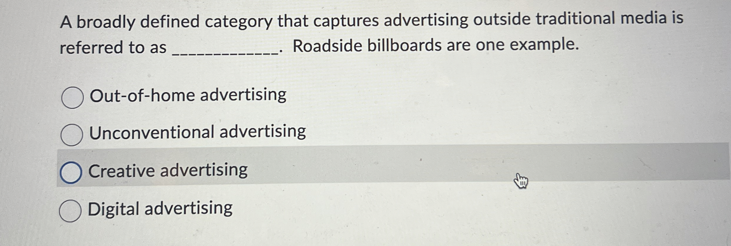 A broadly defined category that captures