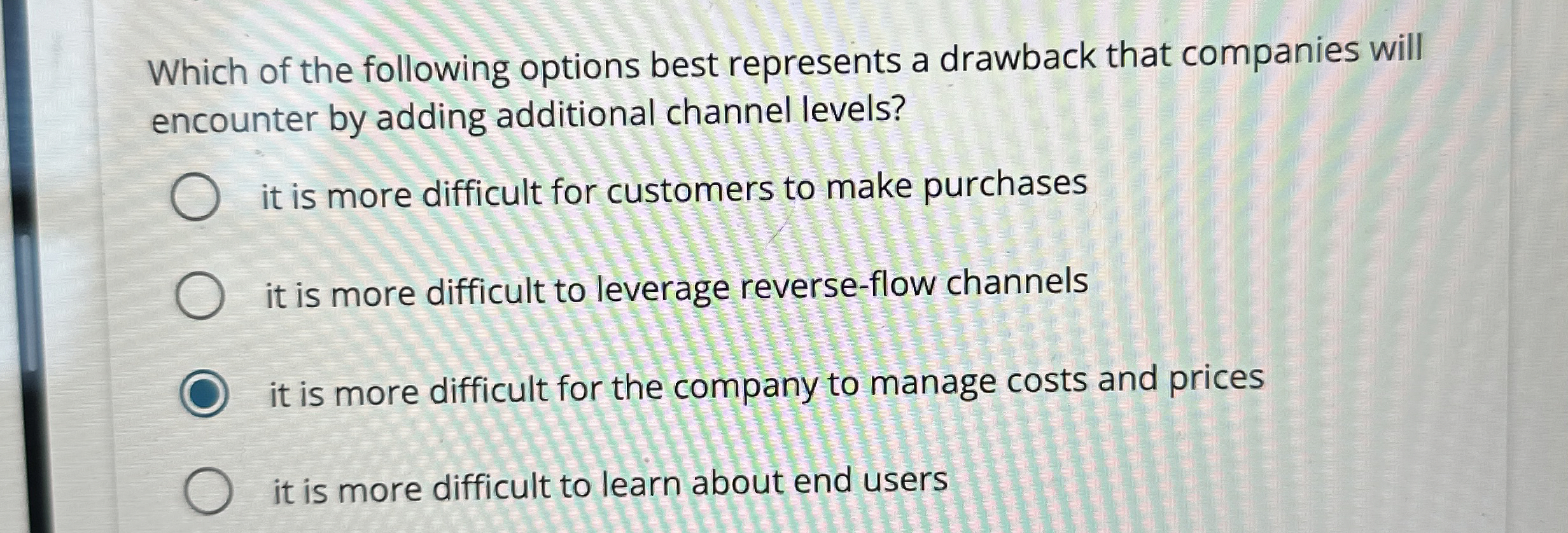 Which of the following options best represents a