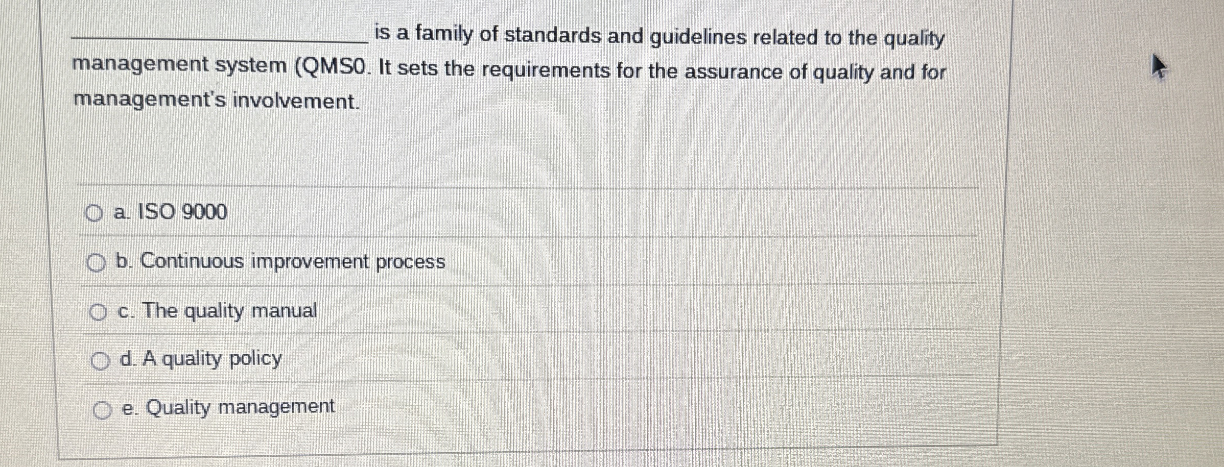 q , is a family of standards and guidelines