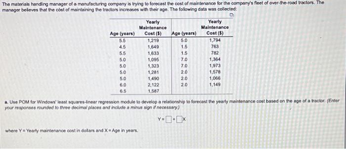 1.5 no 7.0 5.0 The materials handling manager of