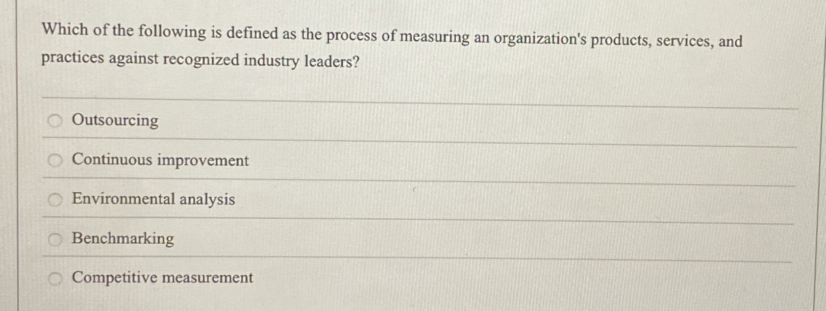 Which of the following is defined as the process