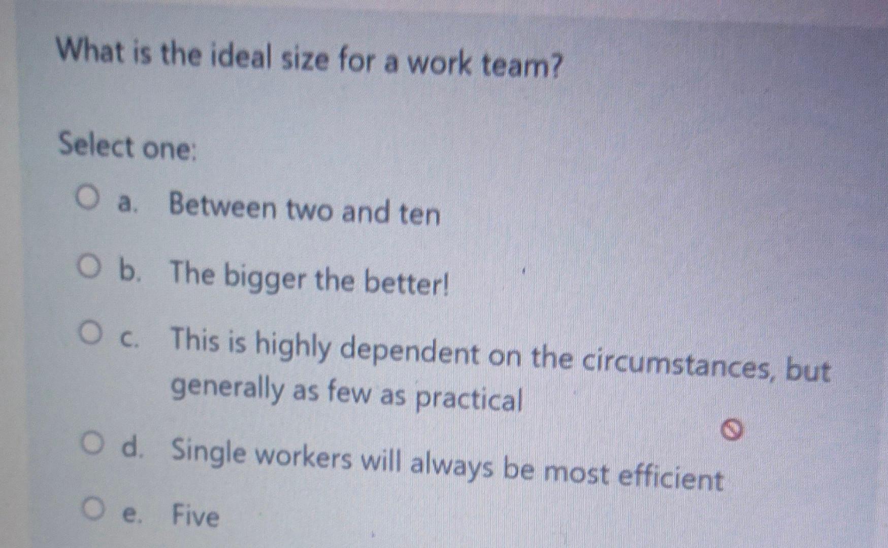 a A company with a structure with a wide span of