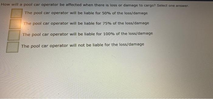 How will a pool car operator be affected when