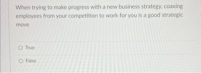 When trying to make progress with a new business