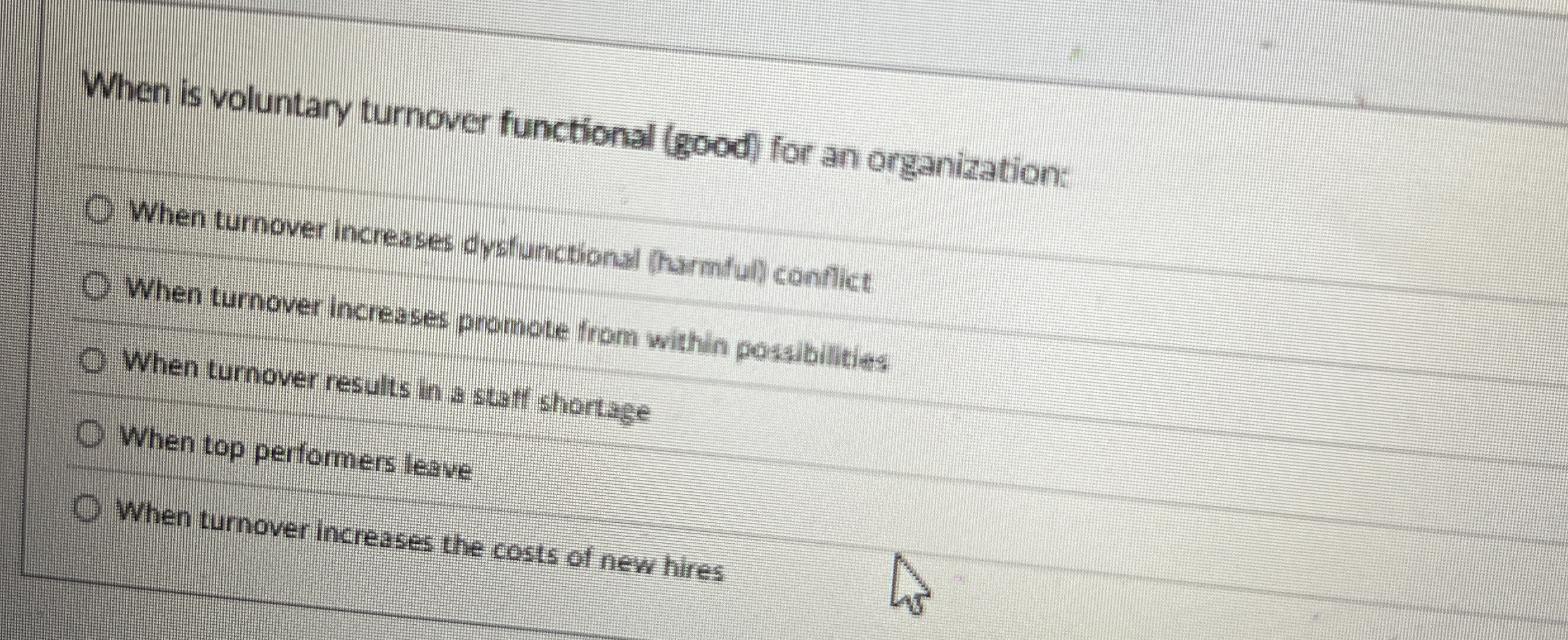 When is voluntary turnover functional ( good )