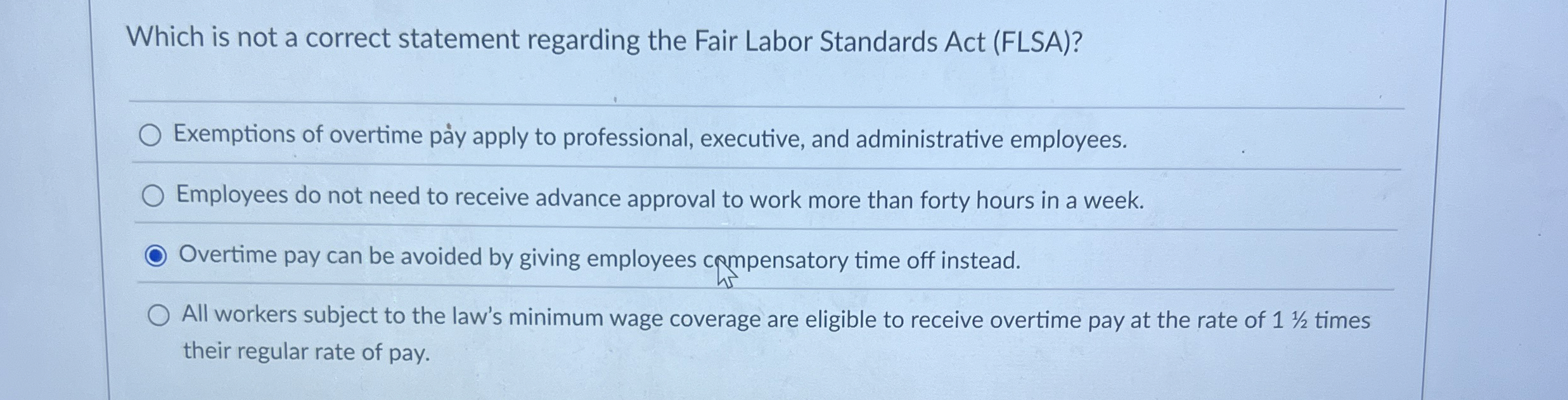 Which is not a correct statement regarding the