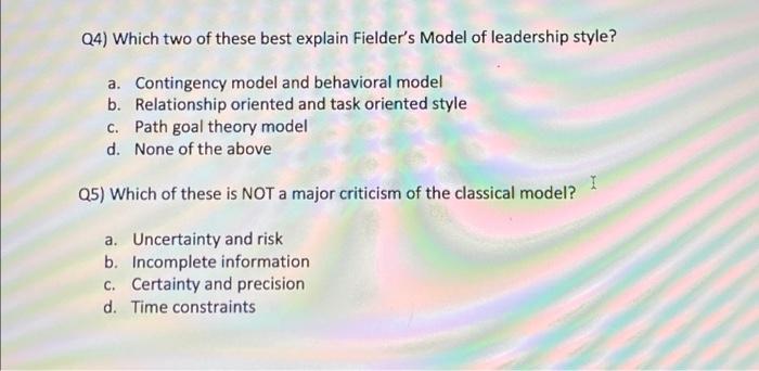 Q1) SWOT is a planning exercise in which managers