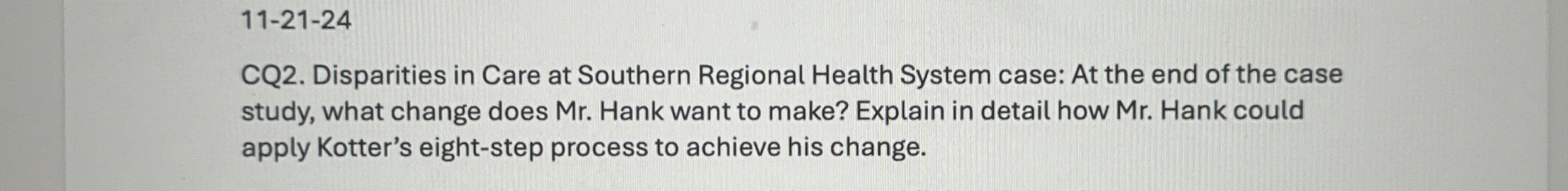 1 1 - 2 1 - 2 4 CQ 2 . Disparities in Care at