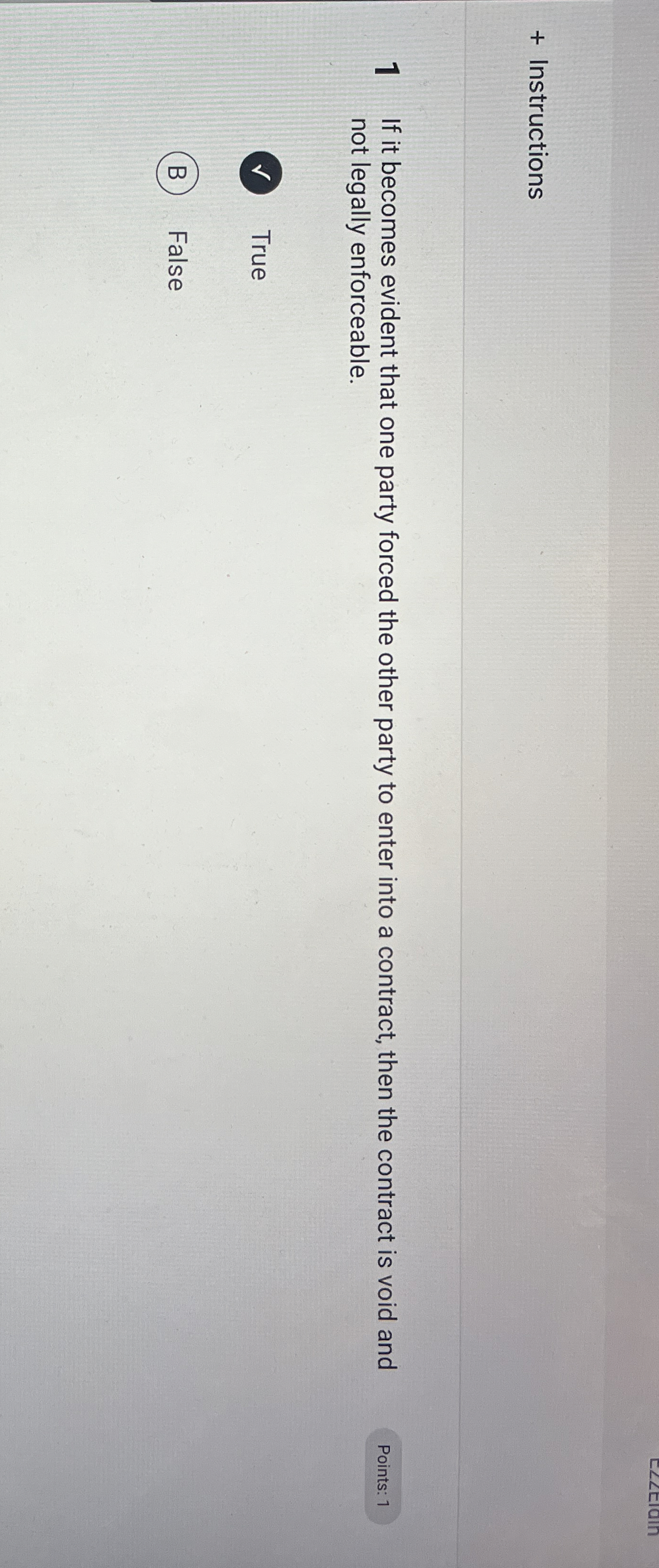 Instructions 1 If it becomes evident that one