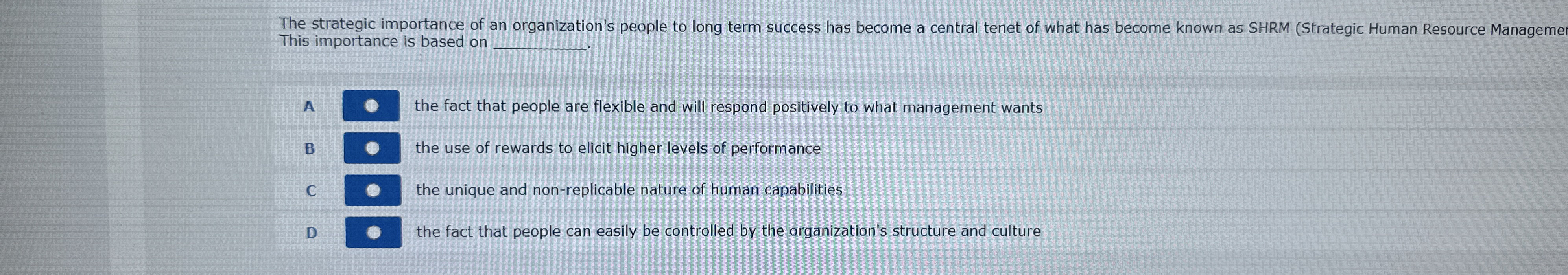 The strategic importance of an organization's