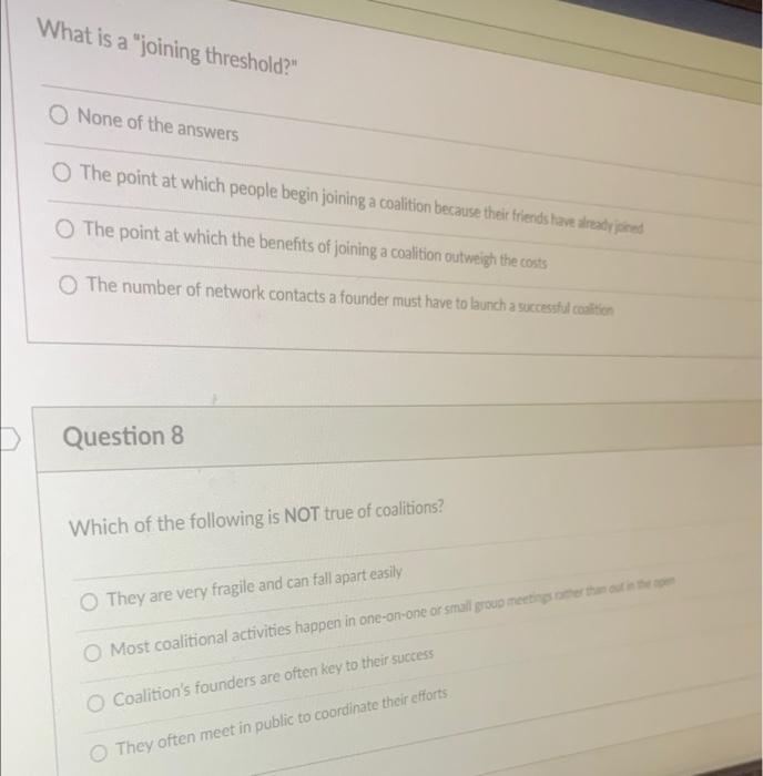 What is a "joining threshold?" None of the