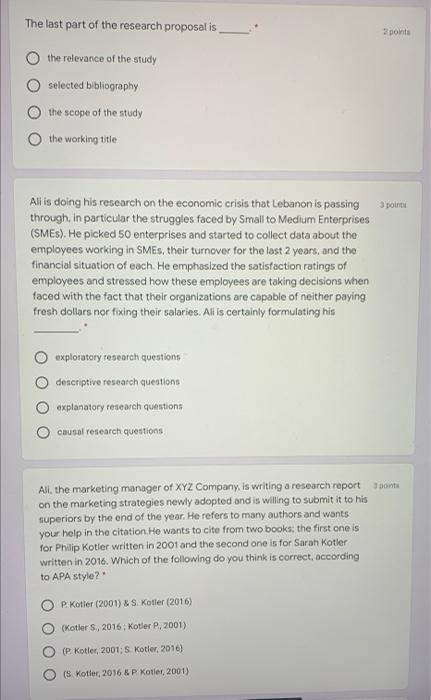 The last part of the research proposal is 2