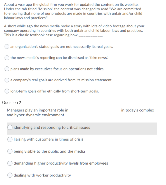 About a year ago the global firm you work for