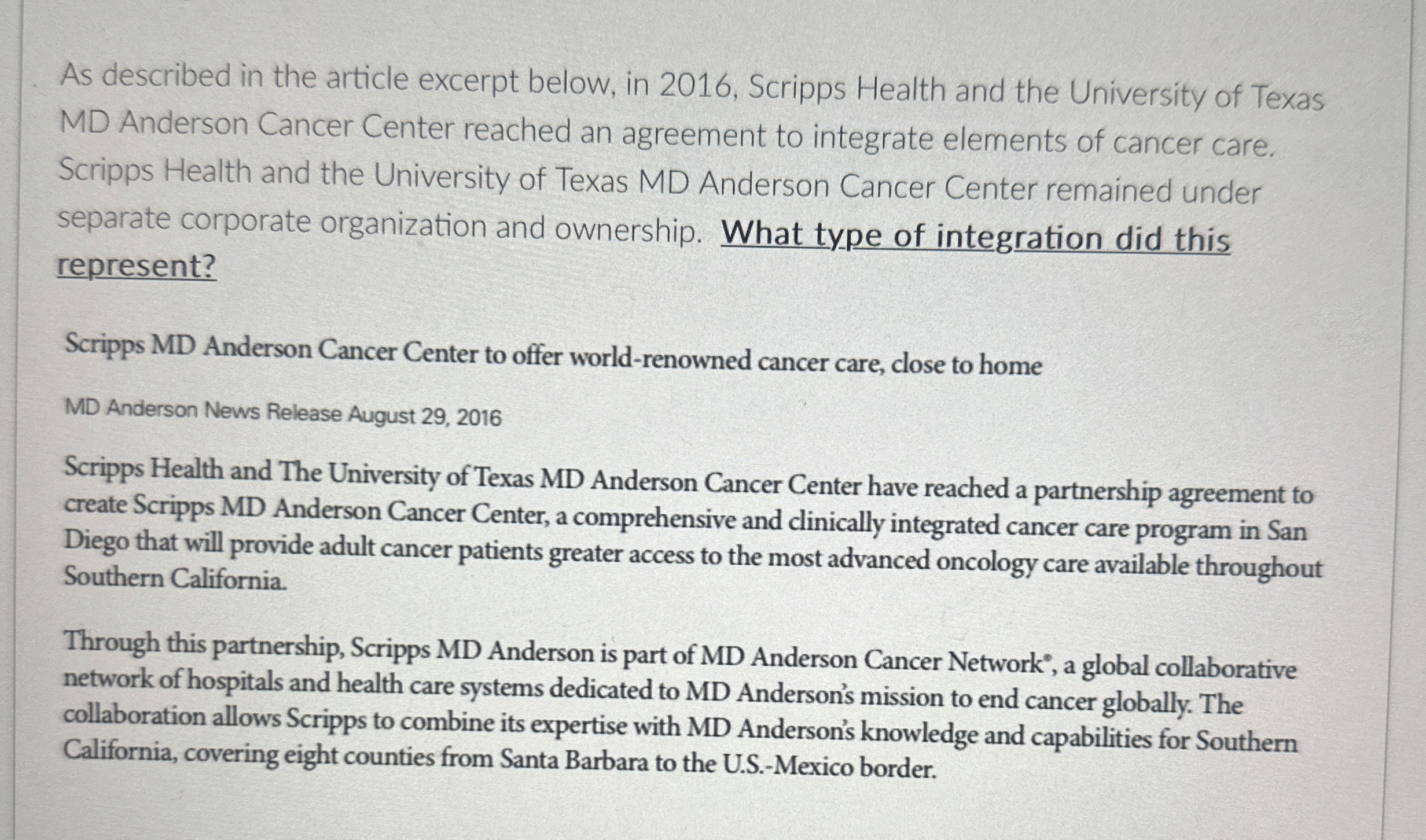 As described in the article excerpt below, in 2 0