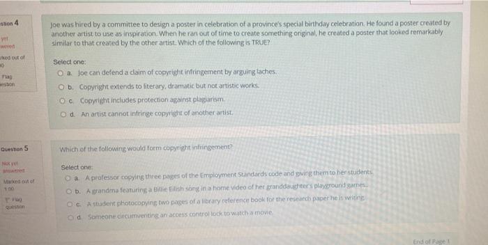 stion 4 Joe was hired by a committee to design a