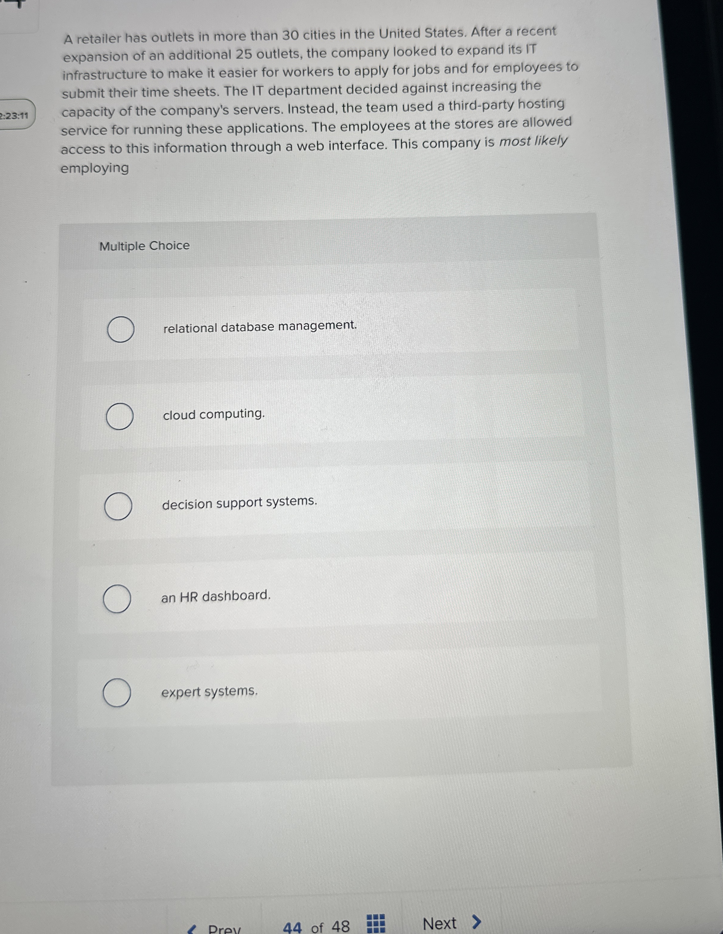 A retailer has outlets in more than 3 0 cities in