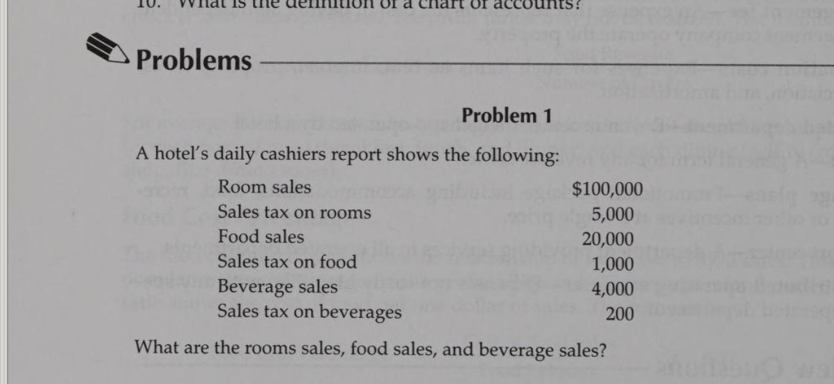 Problems Problem 1 A hotel's daily cashiers
