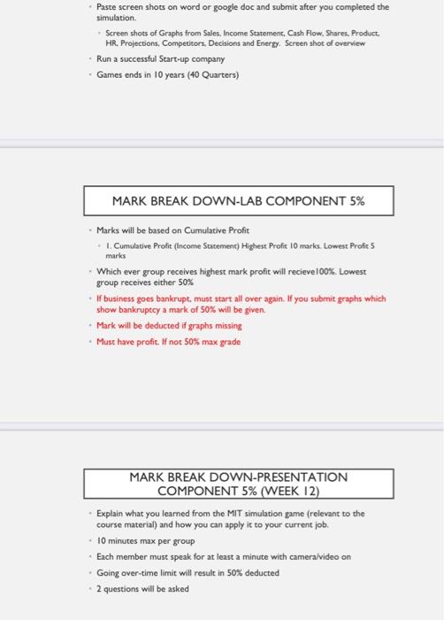 Paste screen shots on word or google doc and