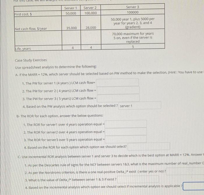 TOT US Case. We Server 1 50.000 Server 2 100,000