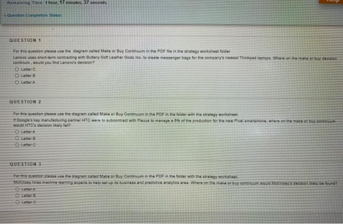 Remaining Time: 1 hour, 17 minutes, 37 seconds