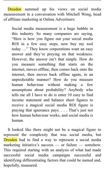 what would Dresden do to craft and finalize the