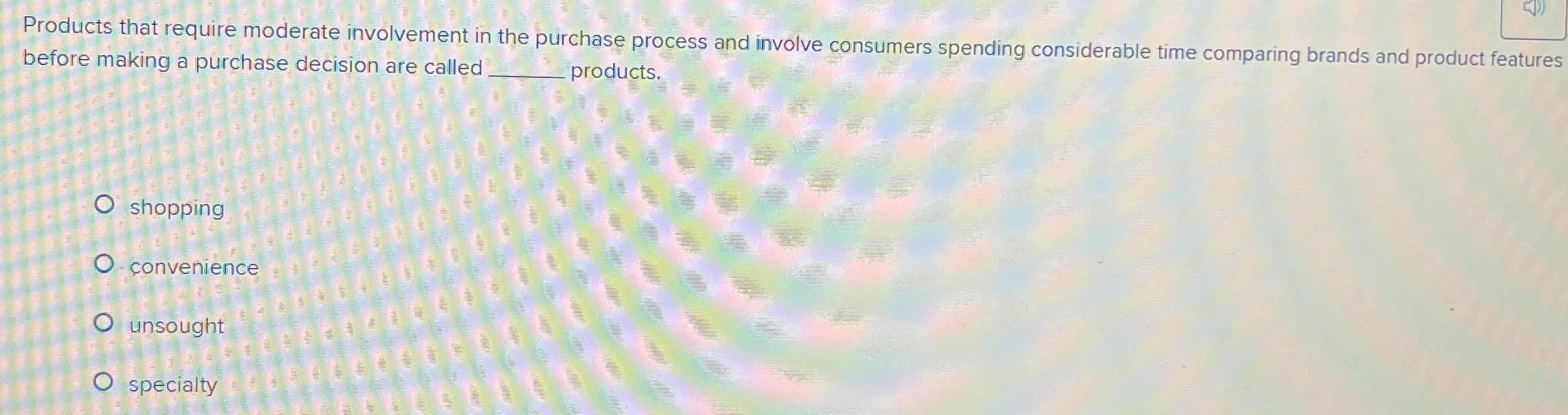 Products that require moderate involvement in the