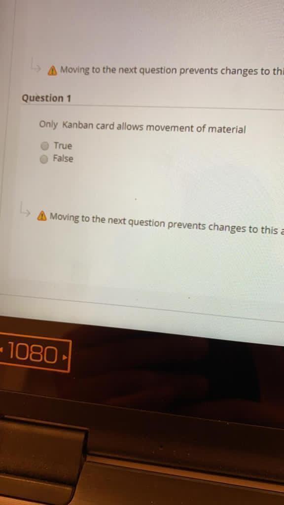 Moving to the next question prevents changes to