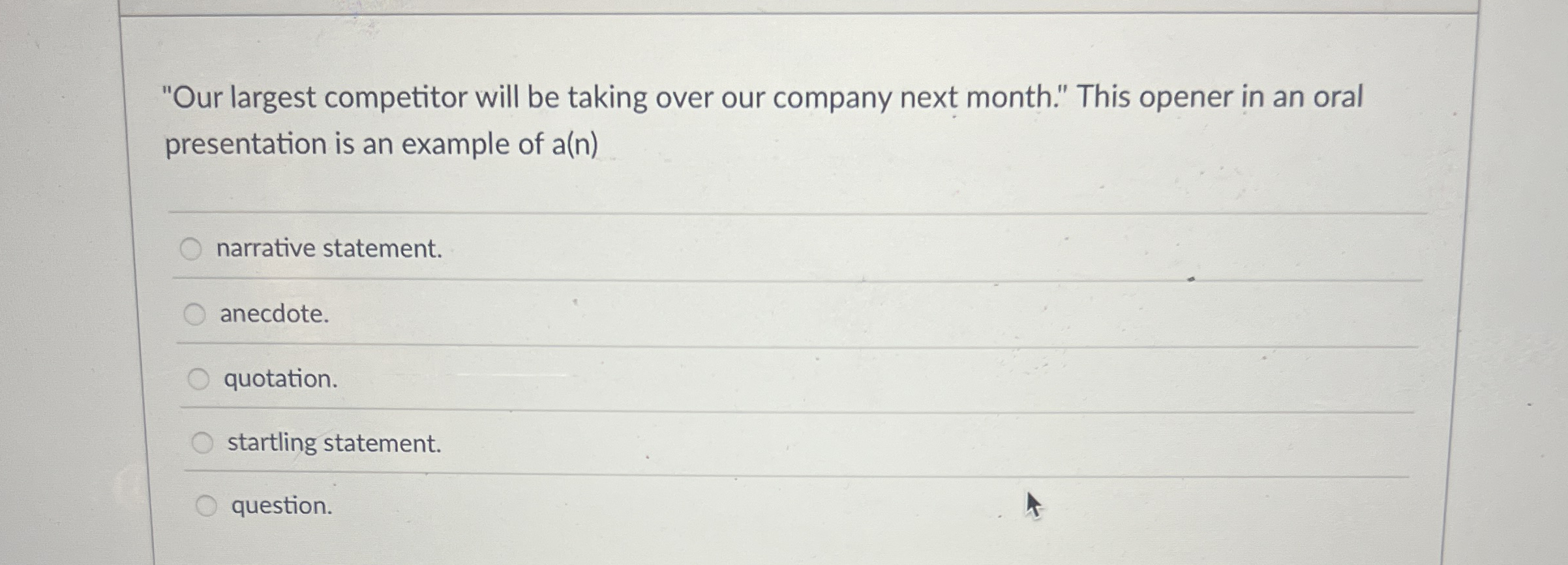 "Our largest competitor will be taking over our