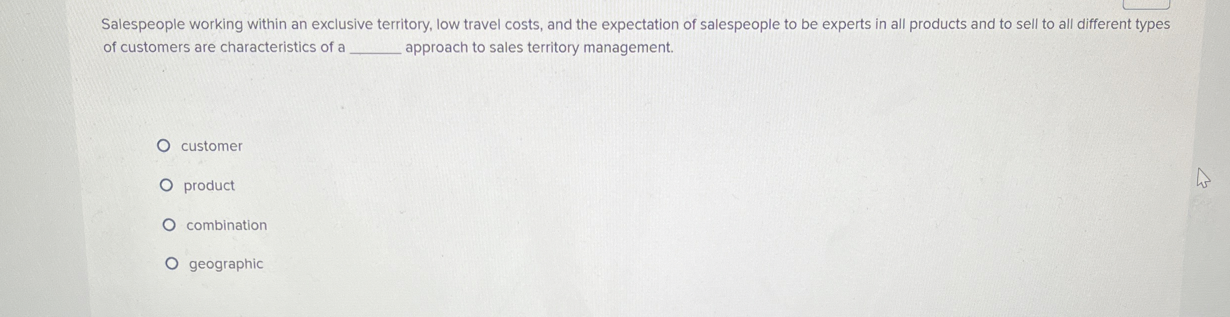 Salespeople working within an exclusive