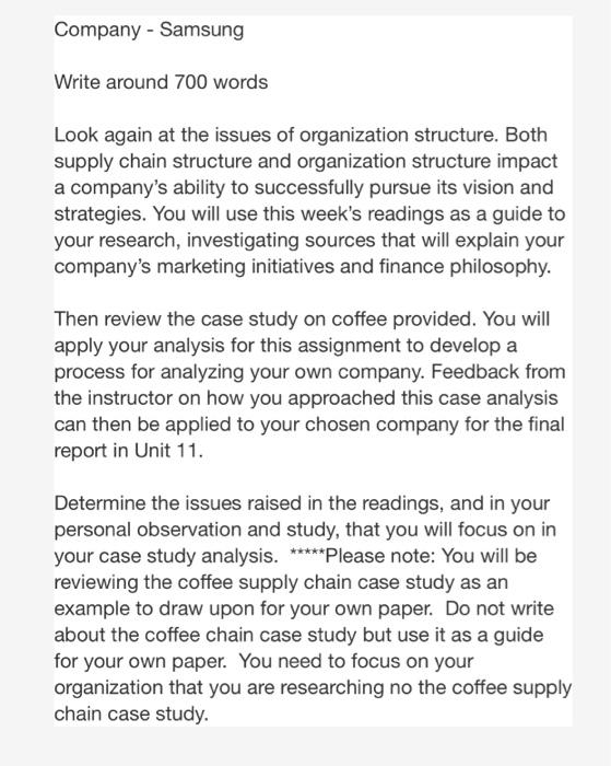 Please write on samsung company Company - Samsung