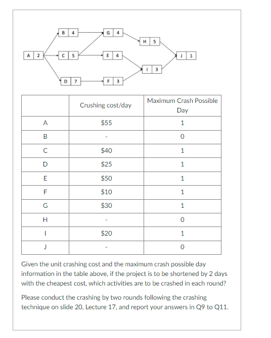 please solve 11 using this information B 4 4 H5 A