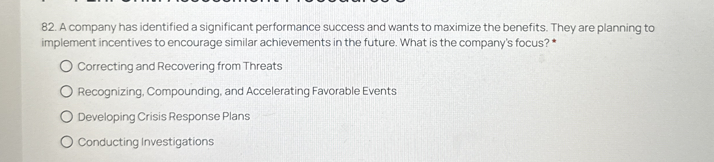 A company has identified a significant