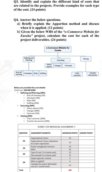 project management please Q1. What is the