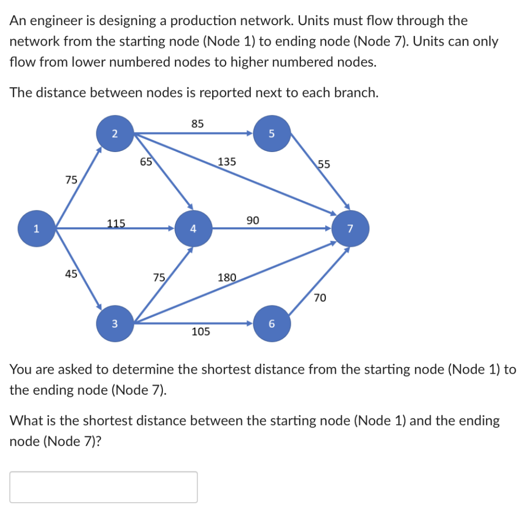 An engineer is designing a production network.