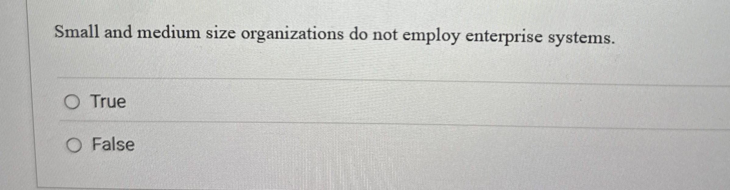 Small and medium size organizations do not employ