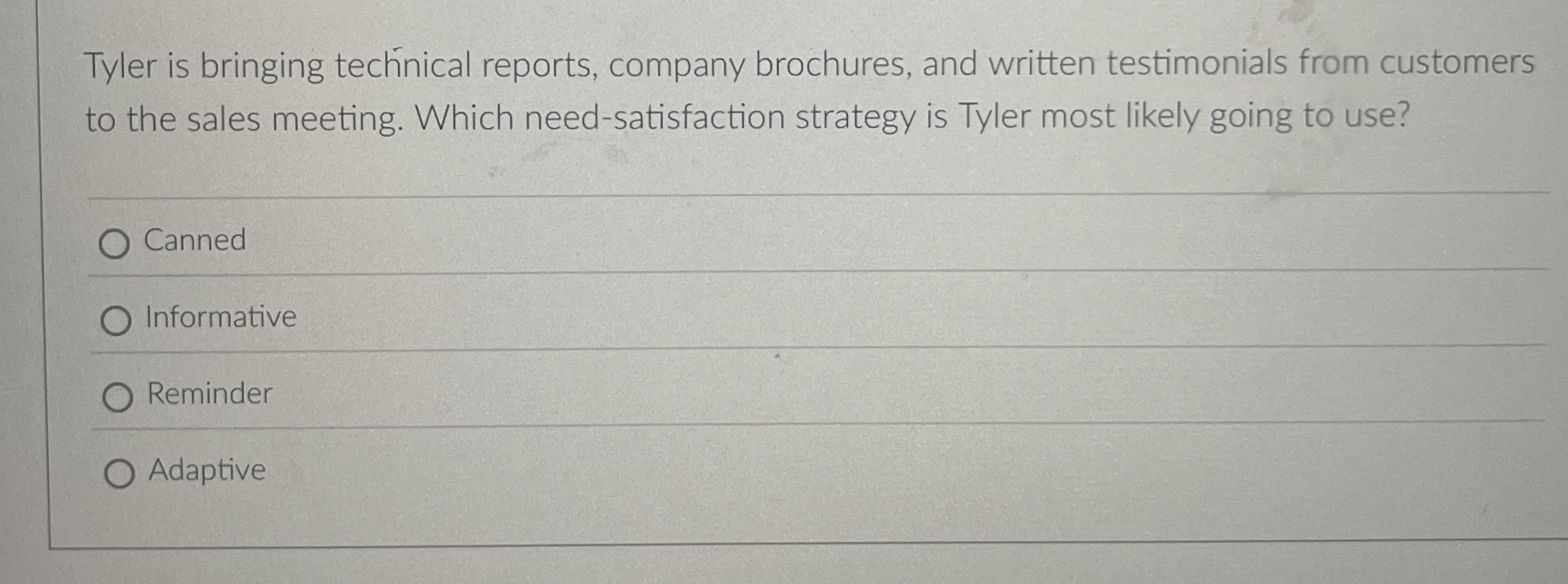 Tyler is bringing techinical reports, company